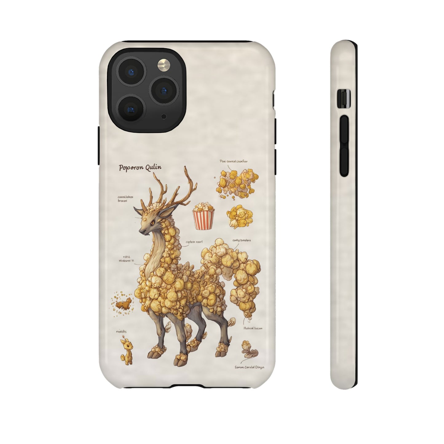 MOUMONS002 Popcorn Quill Phone Case — Cute Popcorn Creature Protective Cover