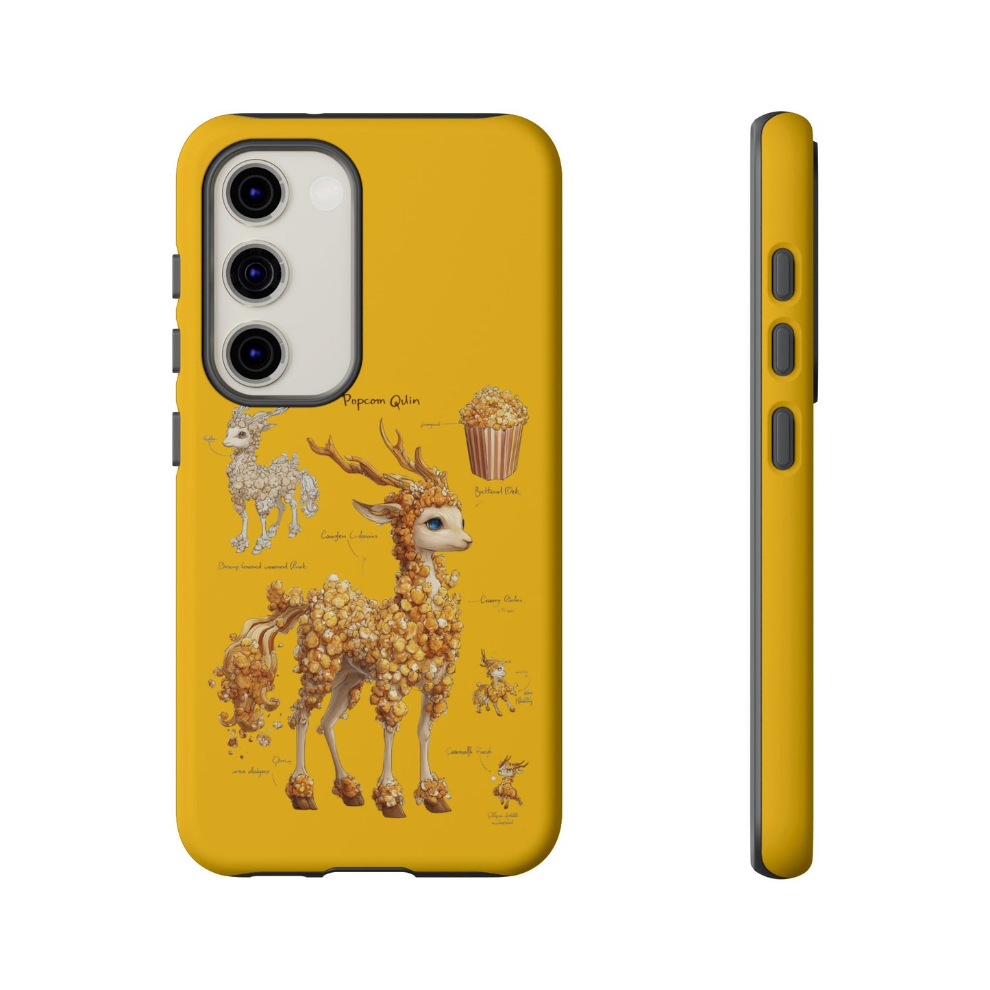 MOUMONS001 Popcorn Deer Phone Case – Cute Kawaii Snack Animal Protective Cover