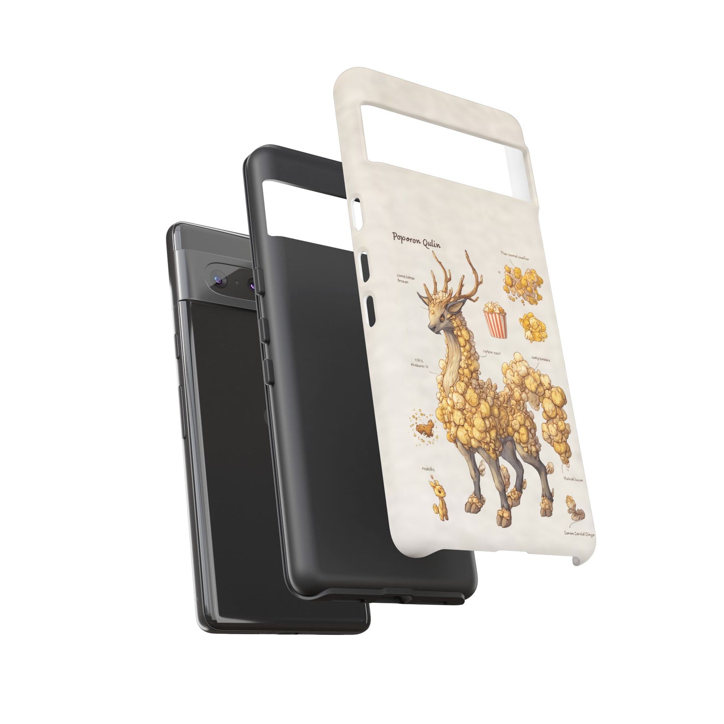 MOUMONS002 Popcorn Quill Phone Case — Cute Popcorn Creature Protective Cover