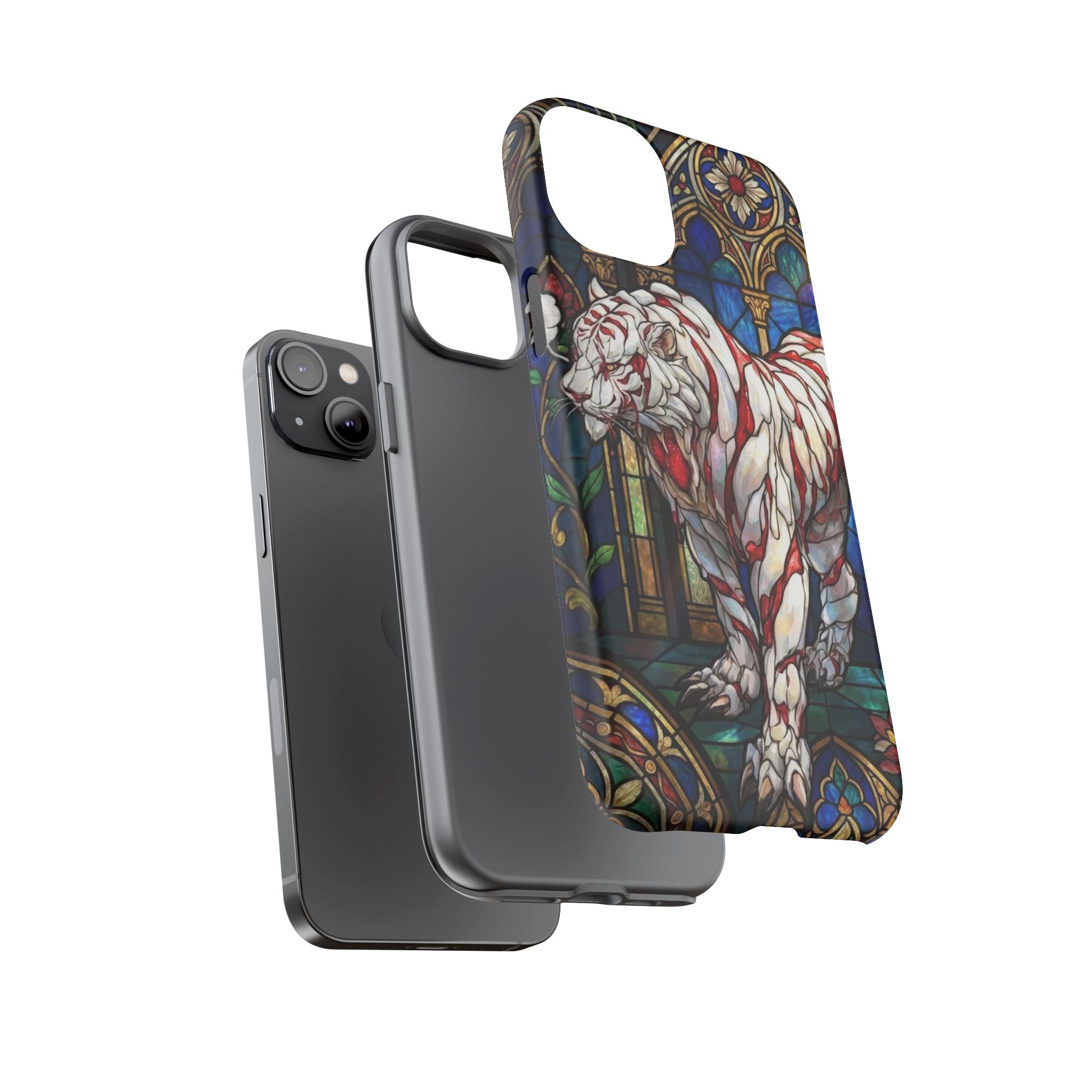 MOUMONS0011 special Stained Glass Phone Case — Protective Tough Case with Gothic Cathedral Design