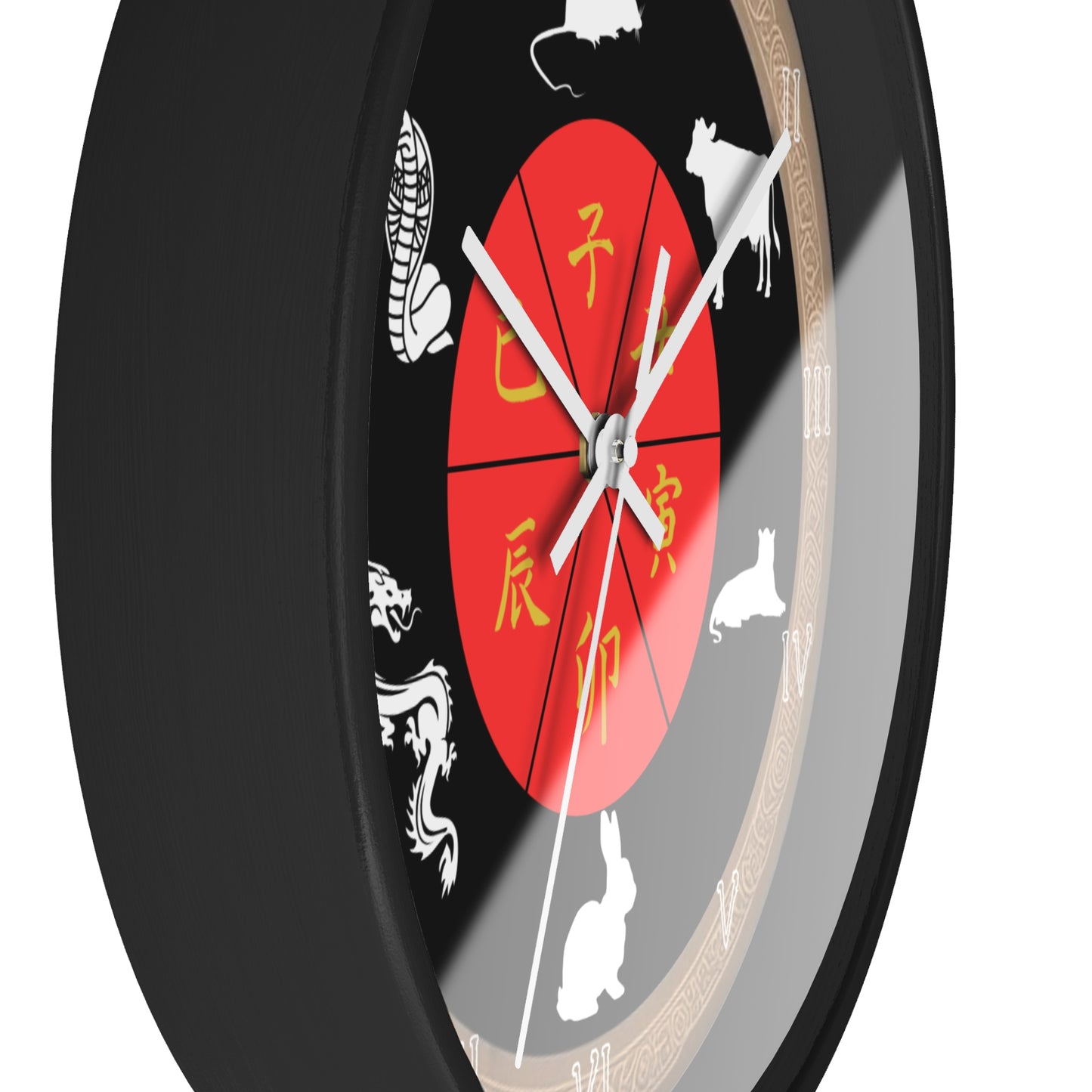 Chinese Zodiac Wall Clock, Astrological Decor, Unique Gift for Home, Animal Sign Timepiece, Lunar New Year Decoration