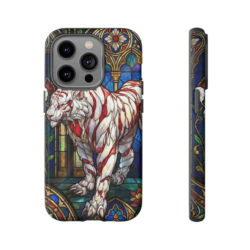 MOUMONS0011 special Stained Glass Phone Case — Protective Tough Case with Gothic Cathedral Design
