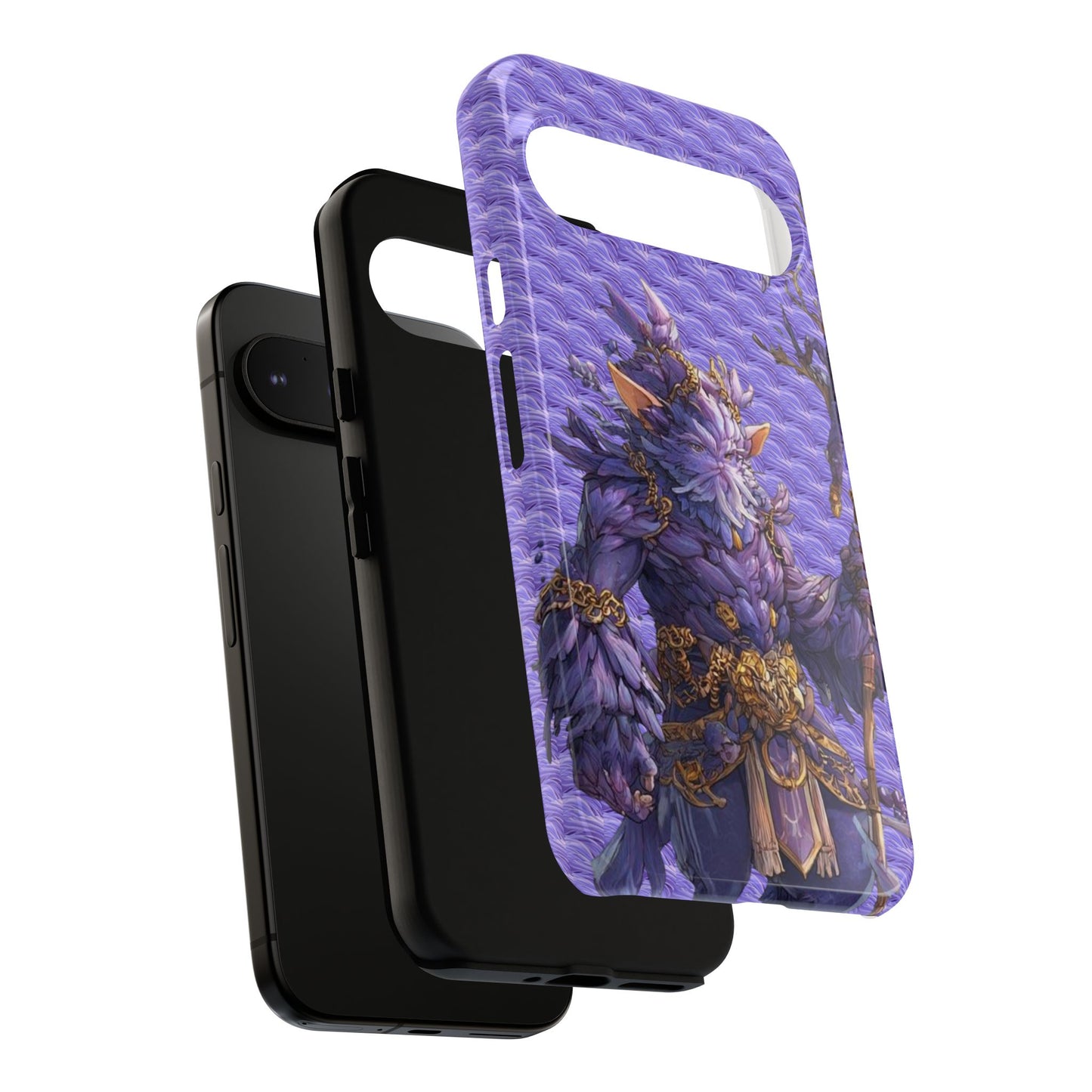 MOUMONS004 Purple Fantasy Warrior Phone Case – "Smoothie Waguizi" Art Protective Cover