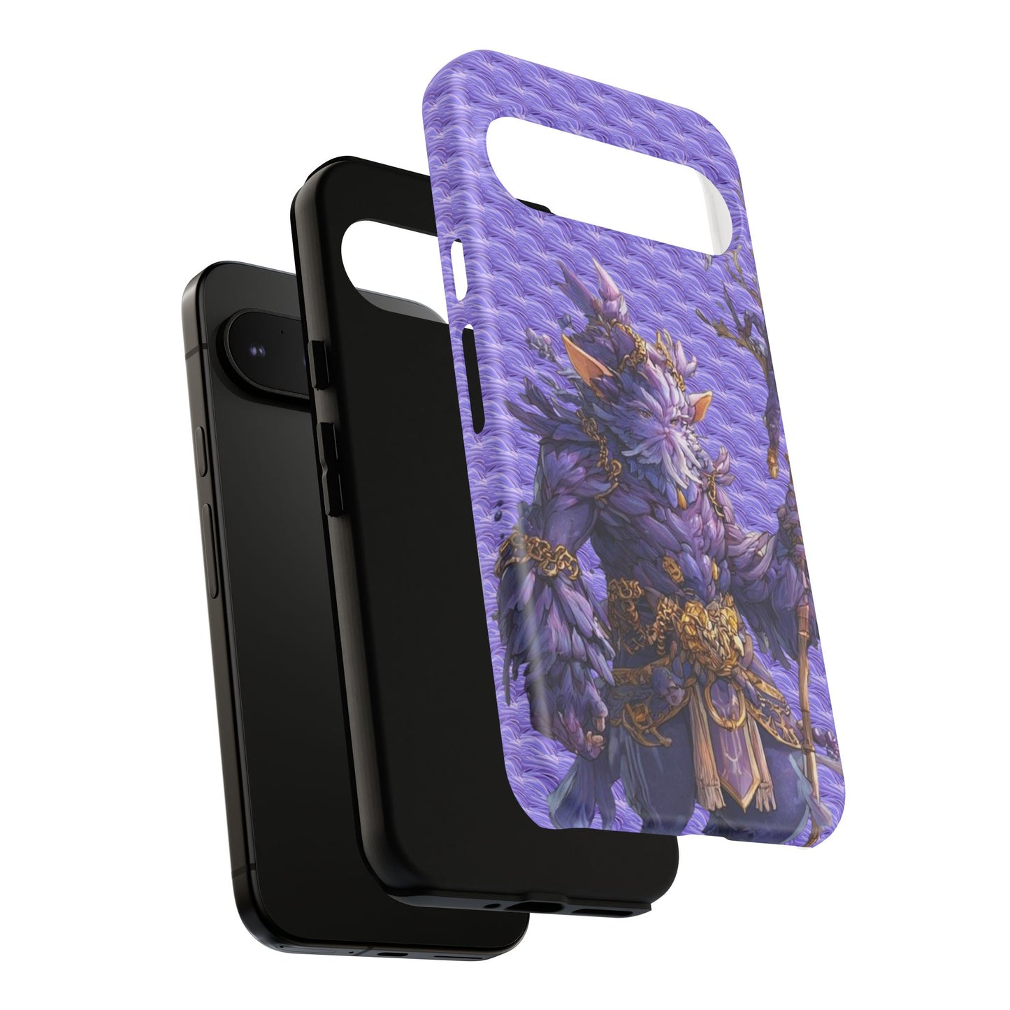 MOUMONS004 Purple Fantasy Warrior Phone Case – "Smoothie Waguizi" Art Protective Cover