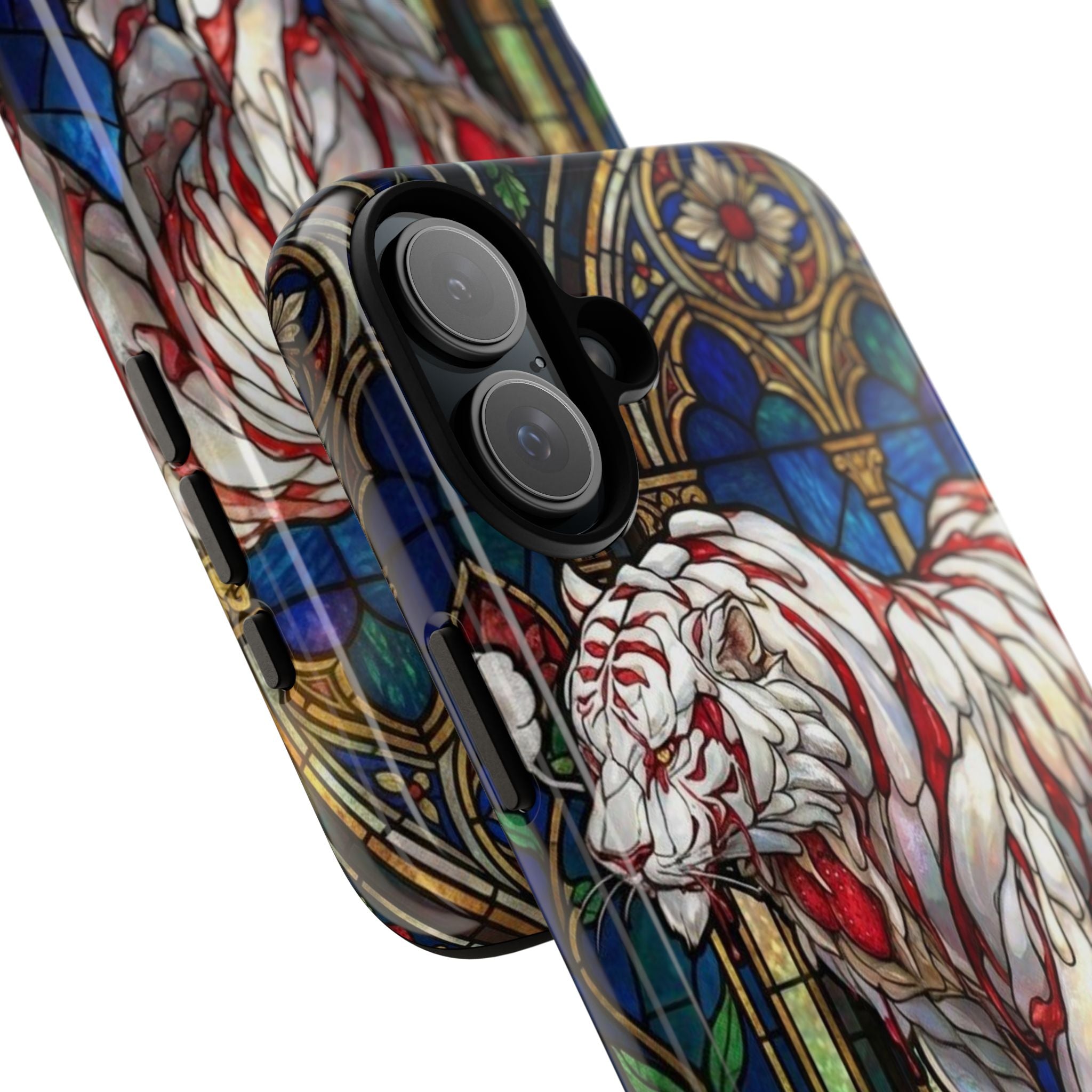 MOUMONS0011 special Stained Glass Phone Case — Protective Tough Case with Gothic Cathedral Design