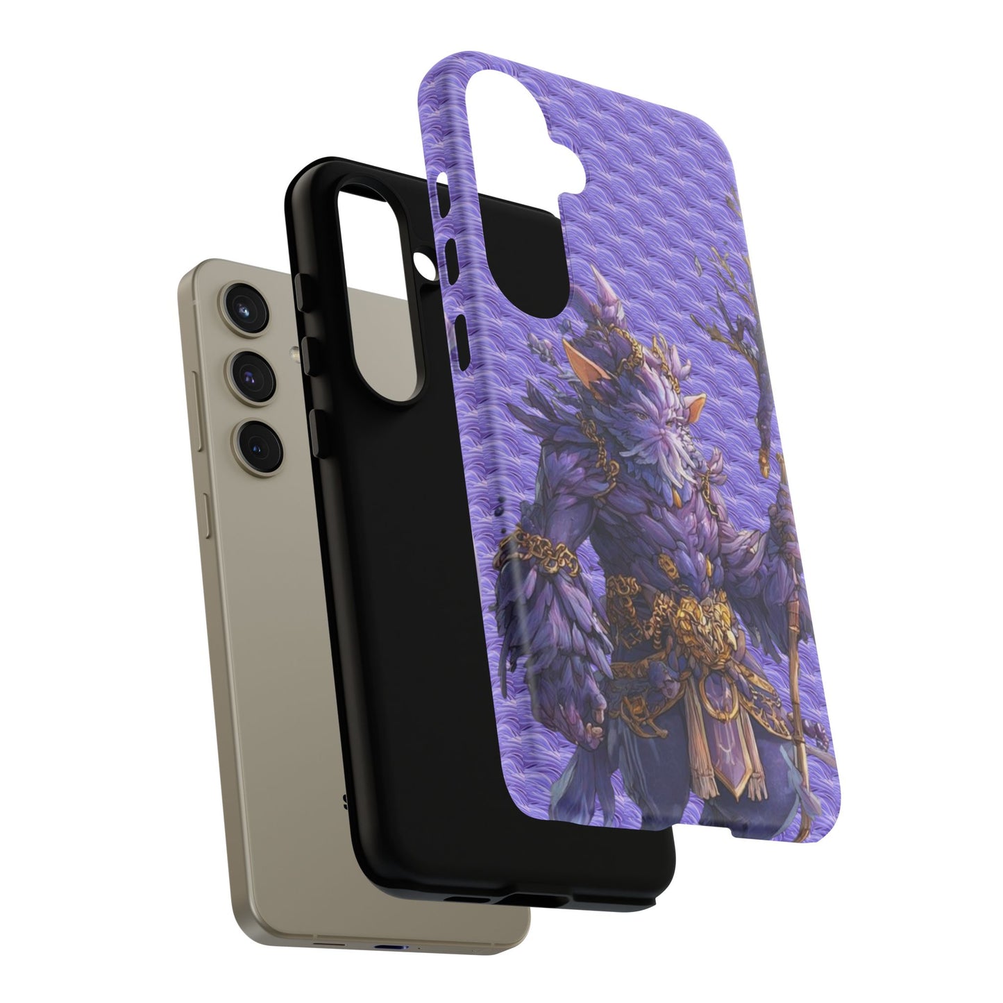 MOUMONS004 Purple Fantasy Warrior Phone Case – "Smoothie Waguizi" Art Protective Cover