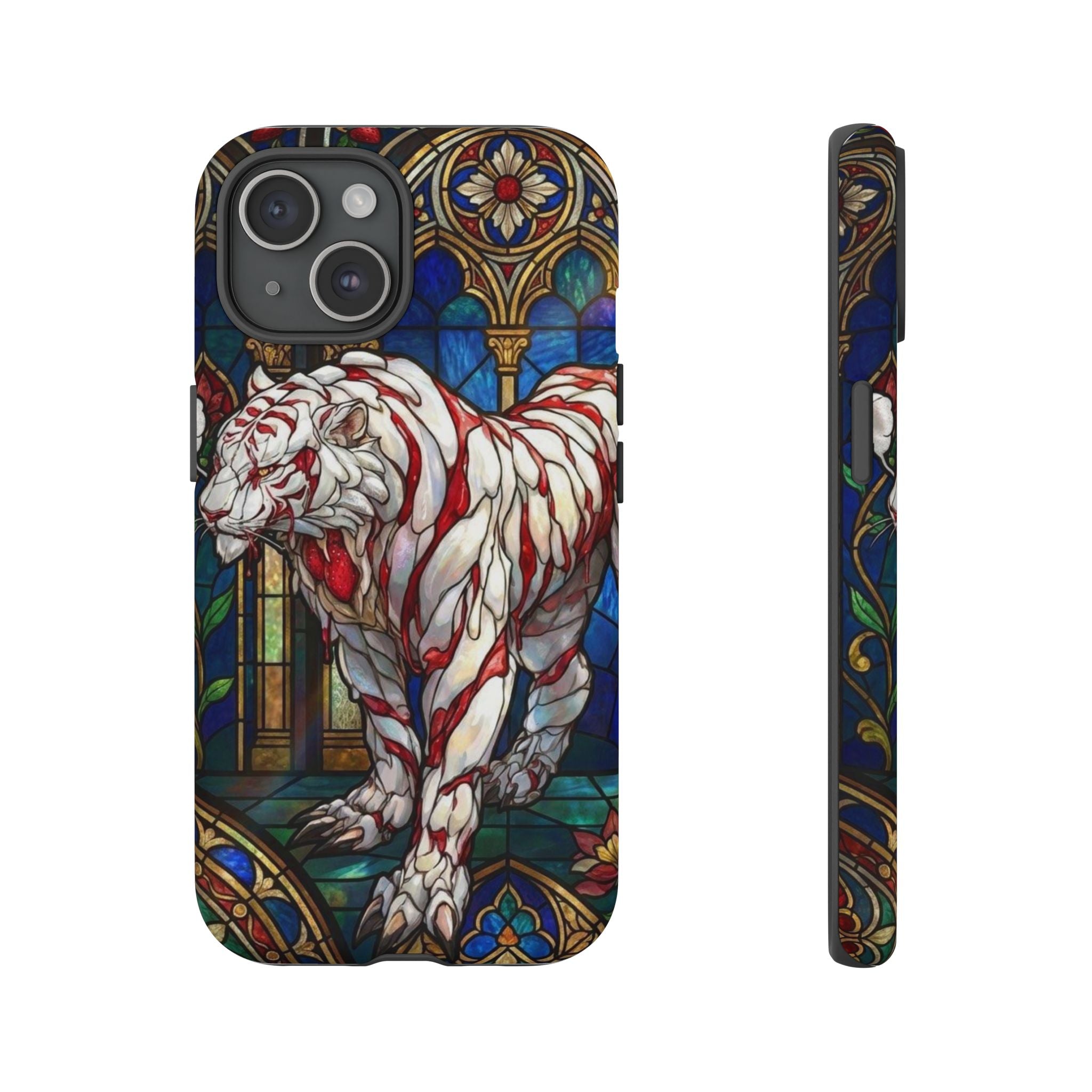 MOUMONS0011 special Stained Glass Phone Case — Protective Tough Case with Gothic Cathedral Design