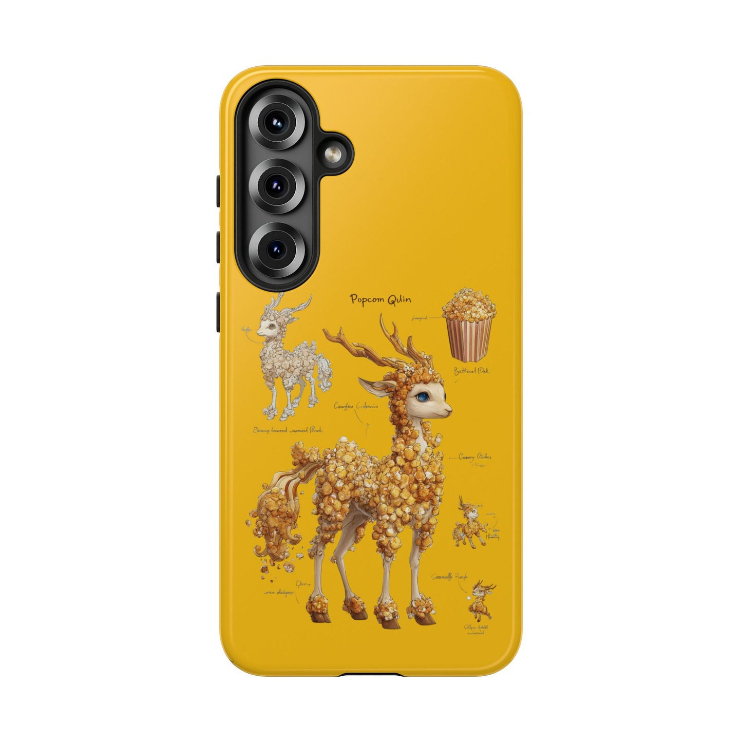 MOUMONS001 Popcorn Deer Phone Case – Cute Kawaii Snack Animal Protective Cover