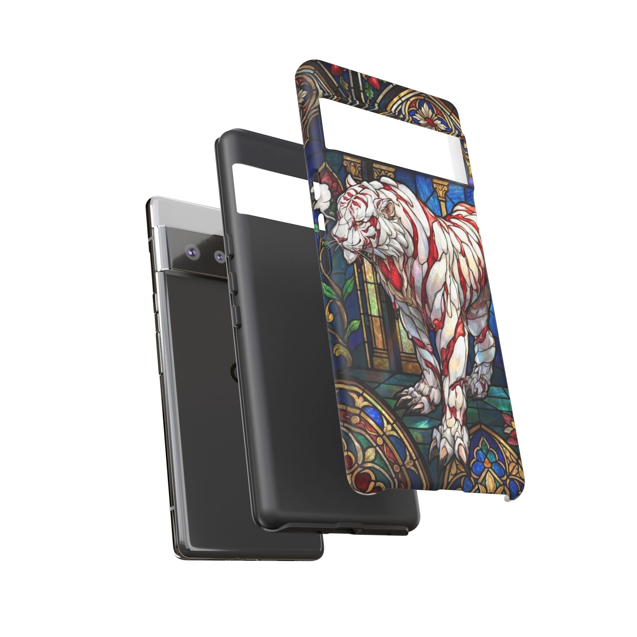 MOUMONS0011 special Stained Glass Phone Case — Protective Tough Case with Gothic Cathedral Design