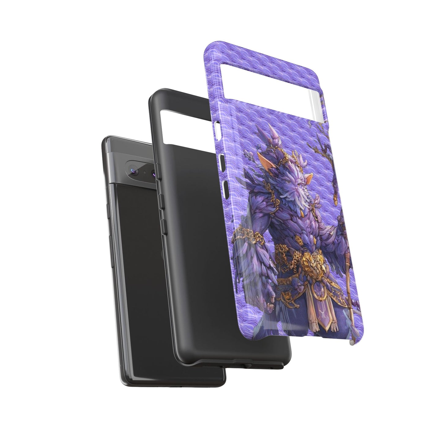 MOUMONS004 Purple Fantasy Warrior Phone Case – "Smoothie Waguizi" Art Protective Cover