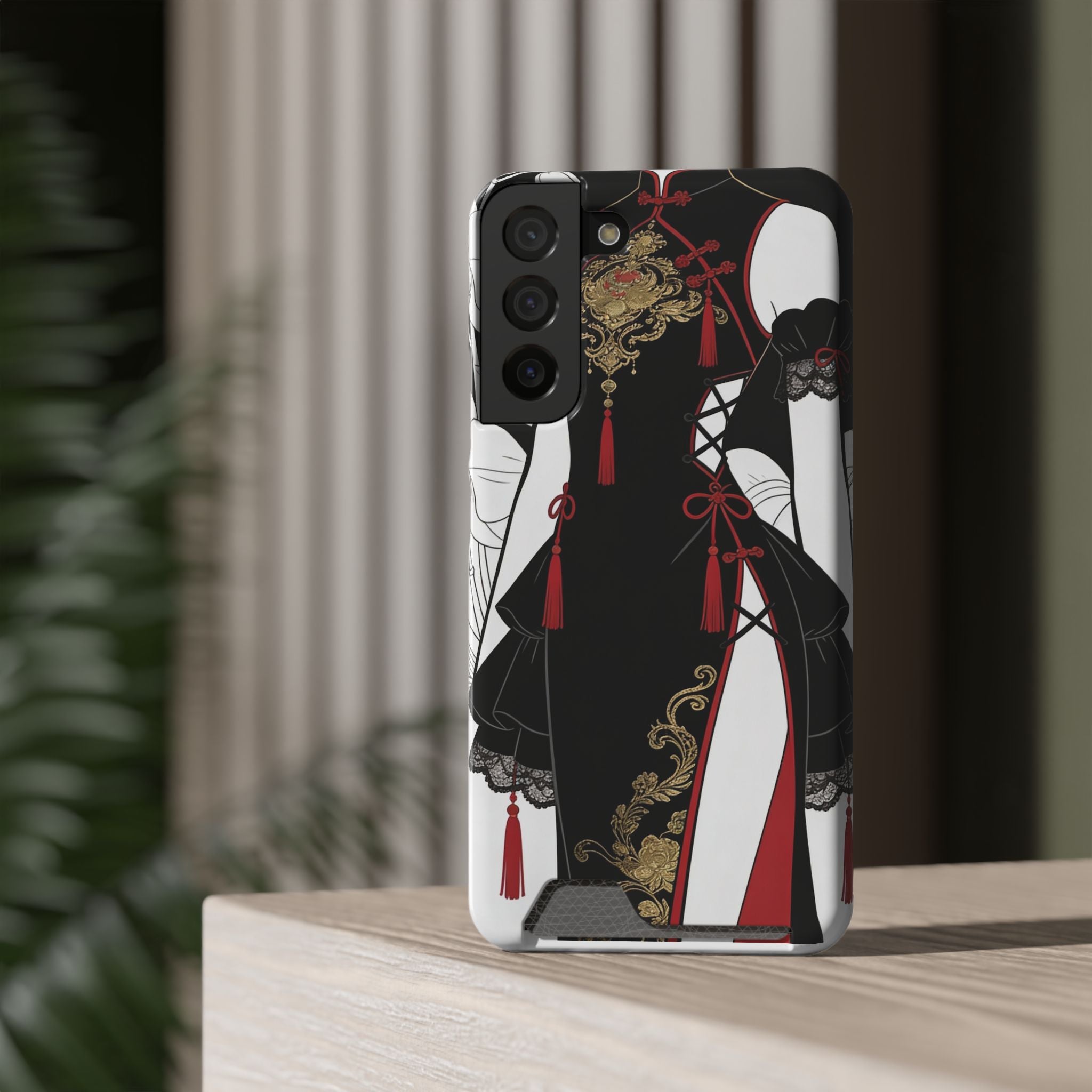 A002 Chinese Traditional Fashion Phone Case with Card Holder