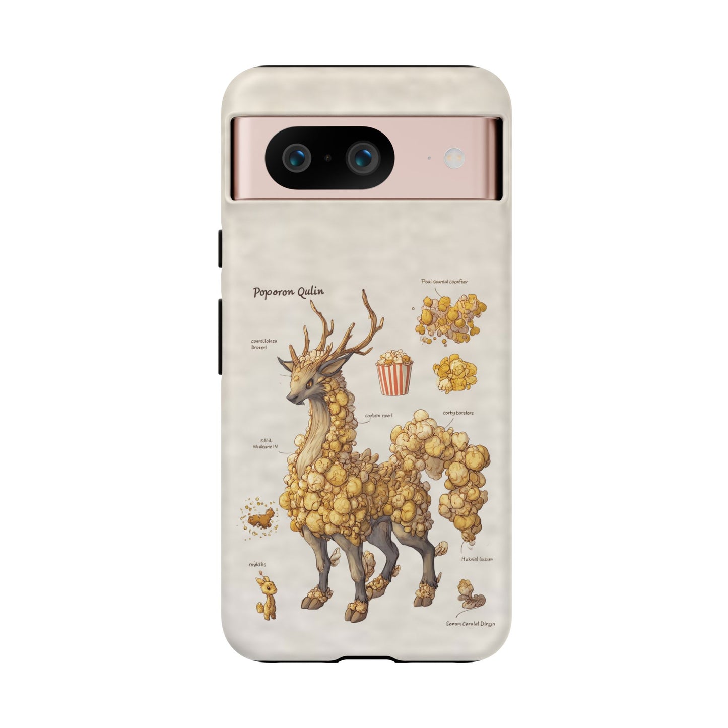 MOUMONS002 Popcorn Quill Phone Case — Cute Popcorn Creature Protective Cover