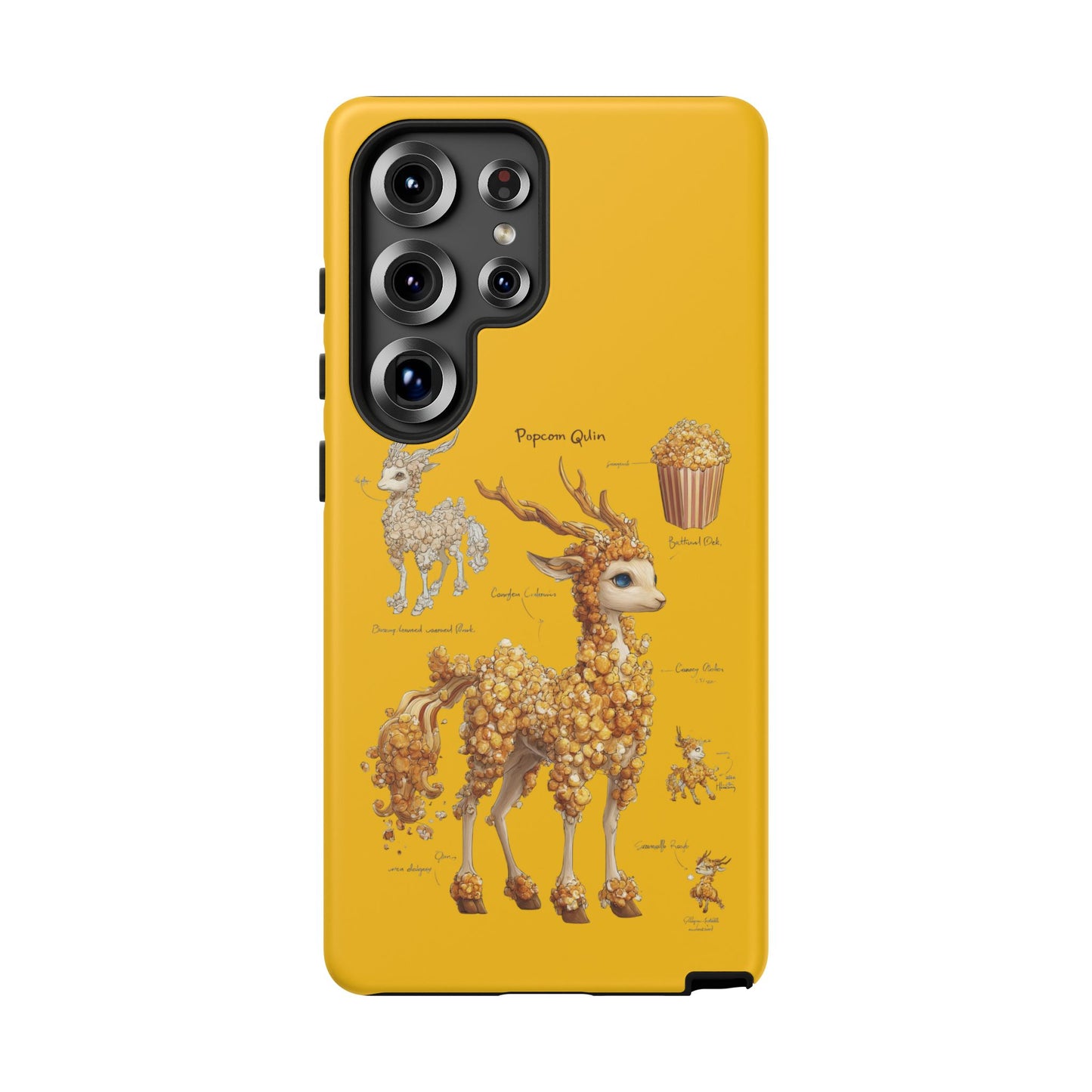 MOUMONS001 Popcorn Deer Phone Case – Cute Kawaii Snack Animal Protective Cover
