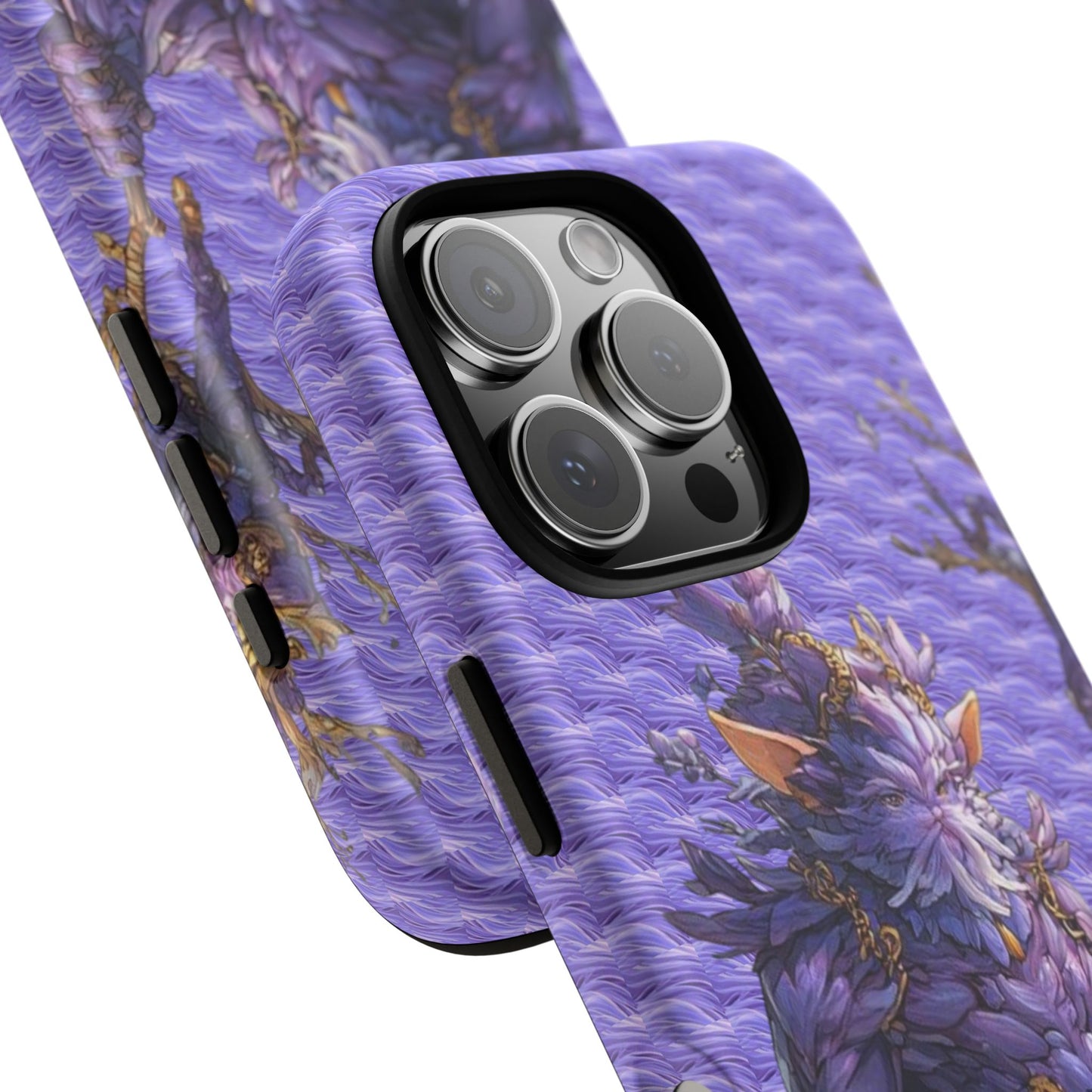 MOUMONS004 Purple Fantasy Warrior Phone Case – "Smoothie Waguizi" Art Protective Cover