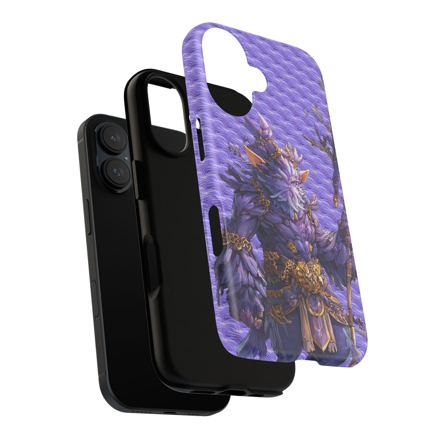 MOUMONS004 Purple Fantasy Warrior Phone Case – "Smoothie Waguizi" Art Protective Cover