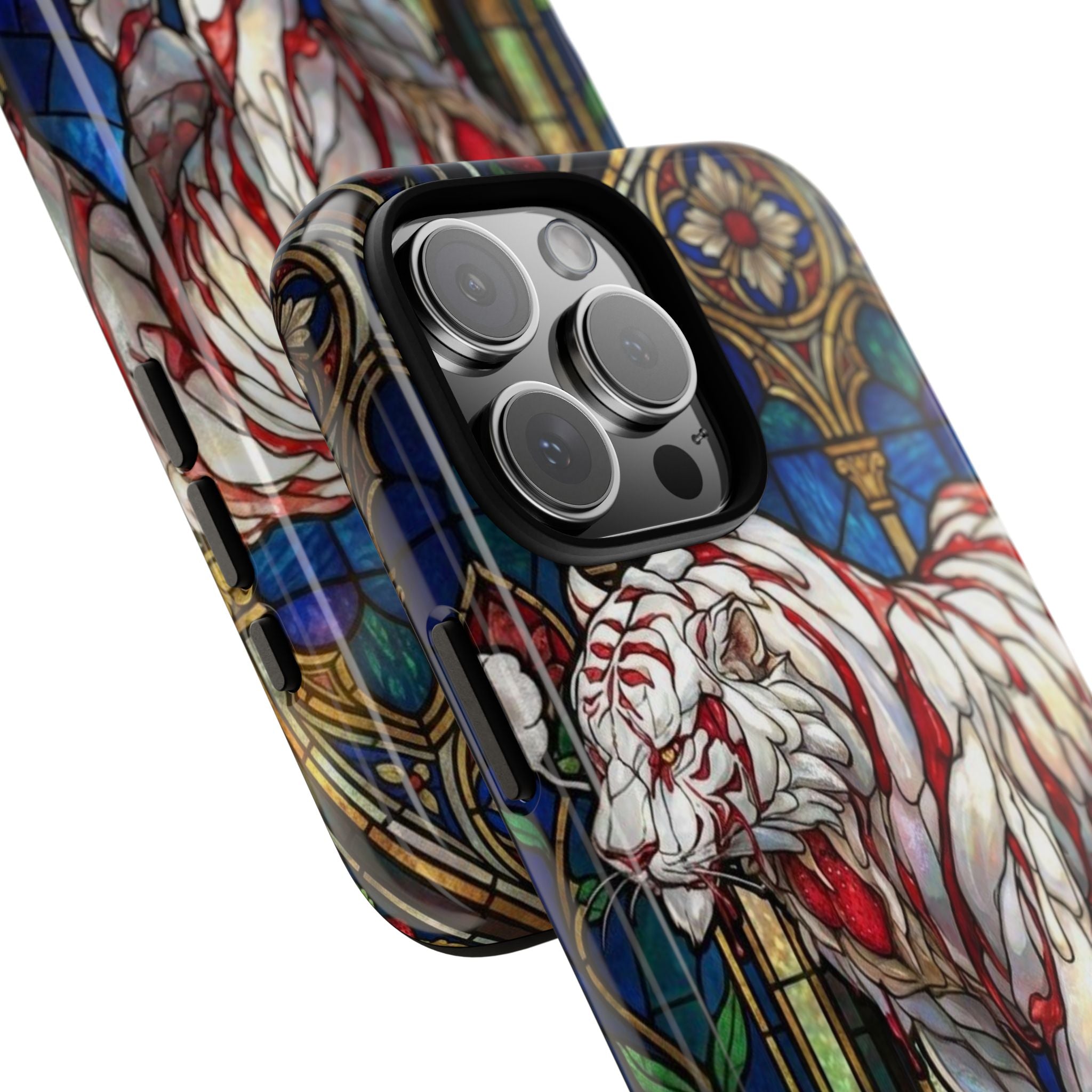 MOUMONS0011 special Stained Glass Phone Case — Protective Tough Case with Gothic Cathedral Design