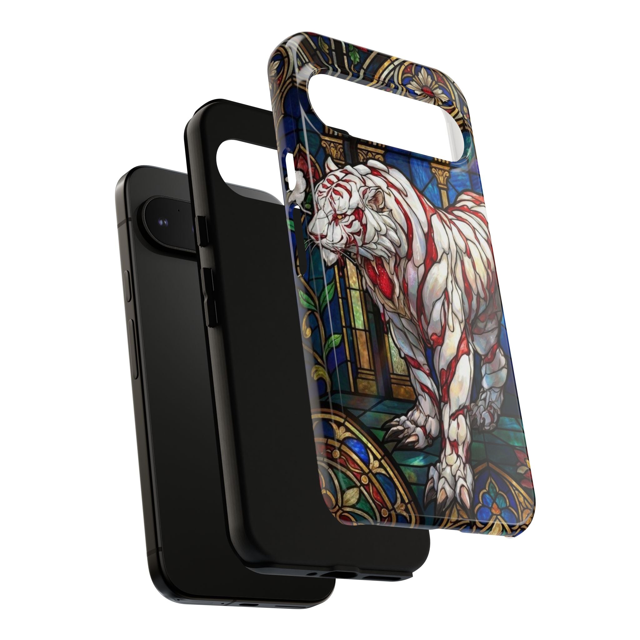 MOUMONS0011 special Stained Glass Phone Case — Protective Tough Case with Gothic Cathedral Design