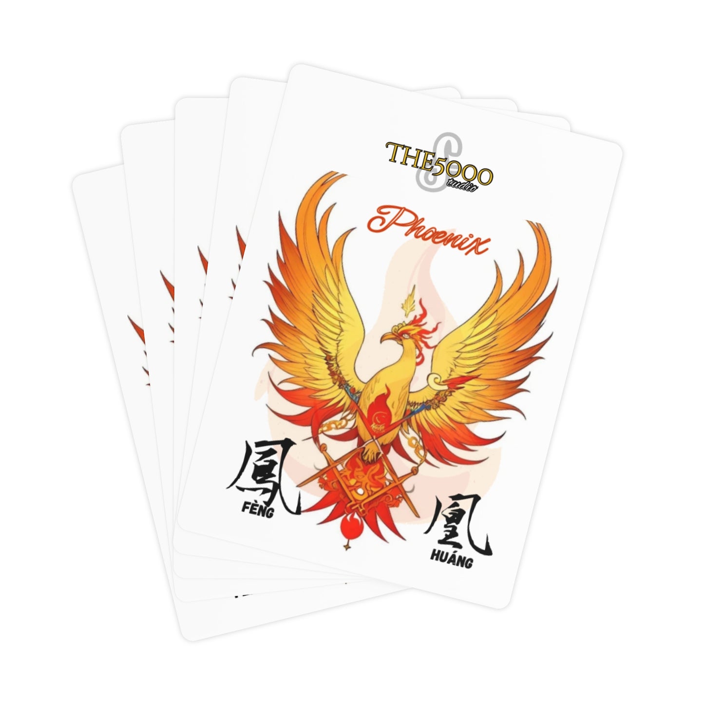 Phoenix Design Poker Cards Set - Ace of Spades Theme, Perfect for Game Nights & Gatherings