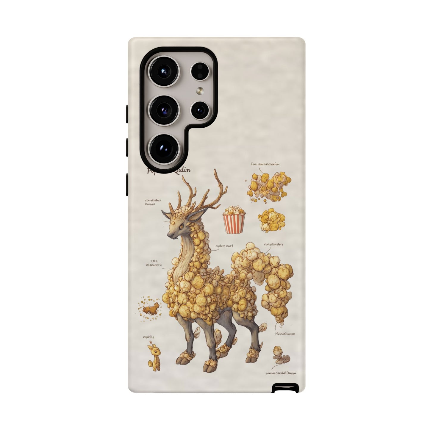 MOUMONS002 Popcorn Quill Phone Case — Cute Popcorn Creature Protective Cover