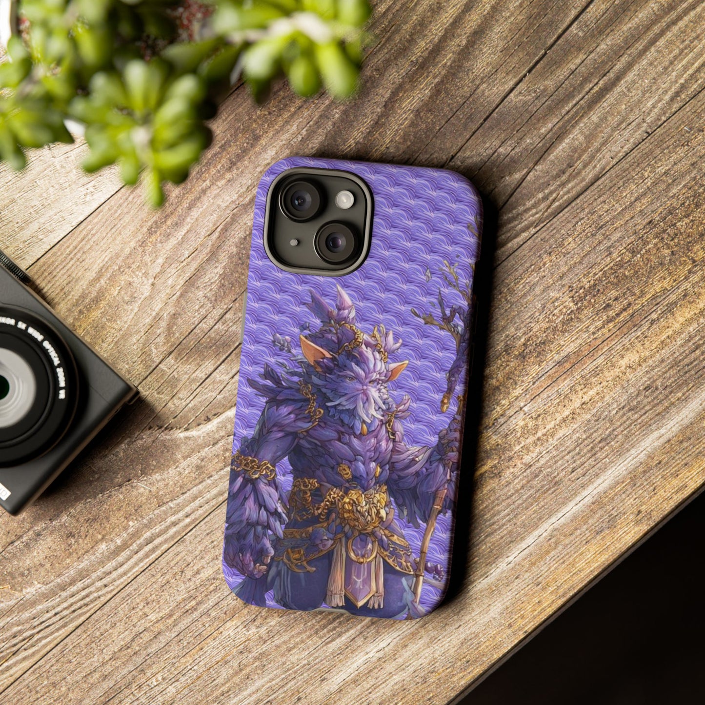 MOUMONS004 Purple Fantasy Warrior Phone Case – "Smoothie Waguizi" Art Protective Cover