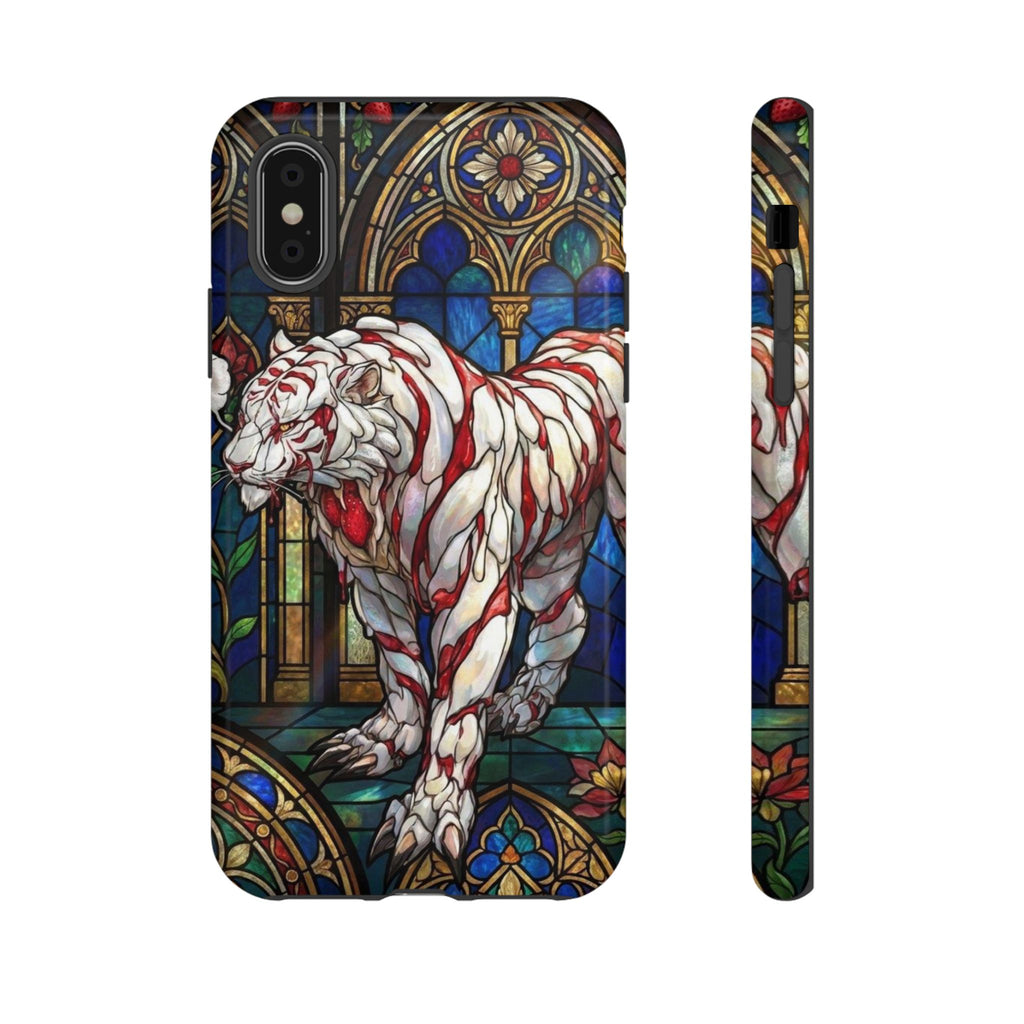 MOUMONS0011 special Stained Glass Phone Case — Protective Tough Case with Gothic Cathedral Design