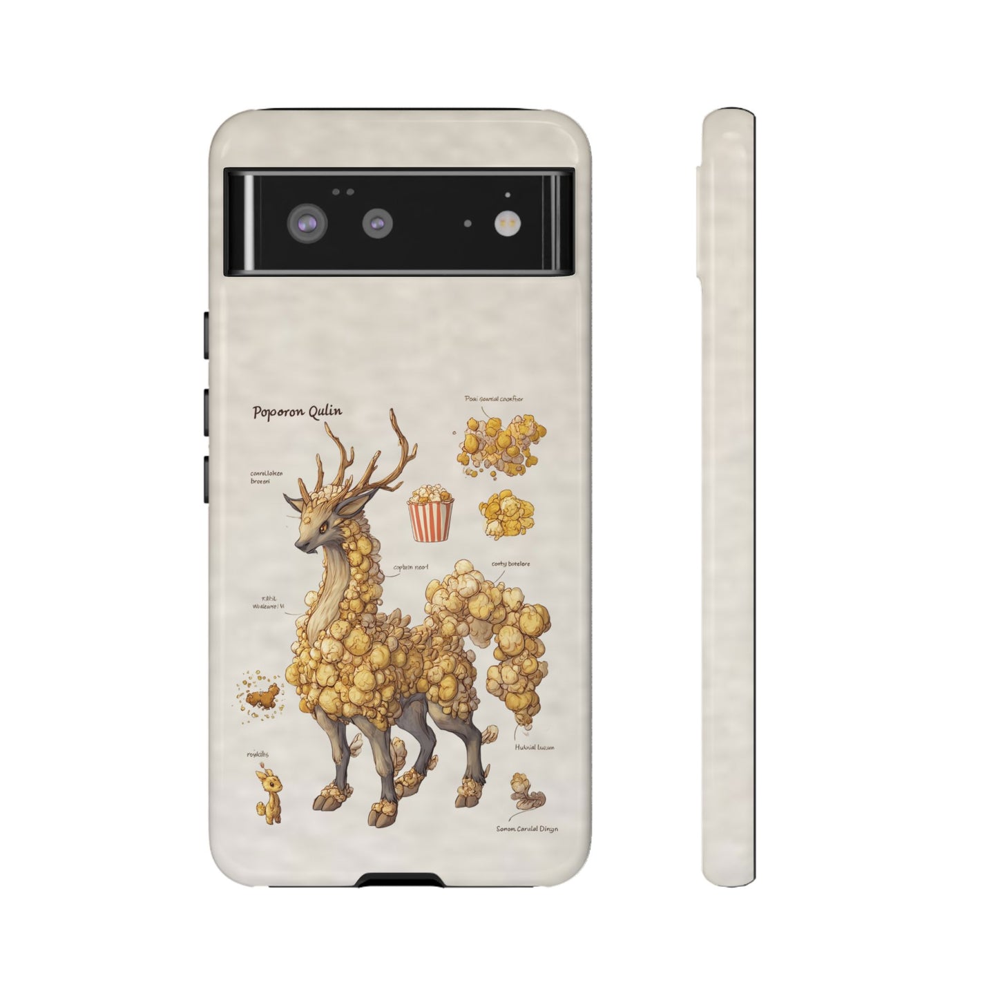 MOUMONS002 Popcorn Quill Phone Case — Cute Popcorn Creature Protective Cover