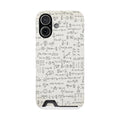 A001 Math Formula Phone Card Case — Scientific Equations Card Holder Phone Case