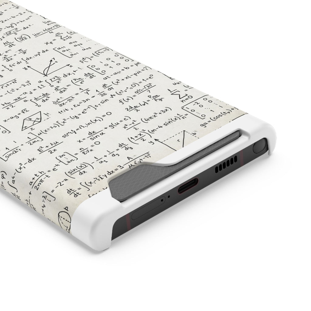 A001 Math Formula Phone Card Case — Scientific Equations Card Holder Phone Case