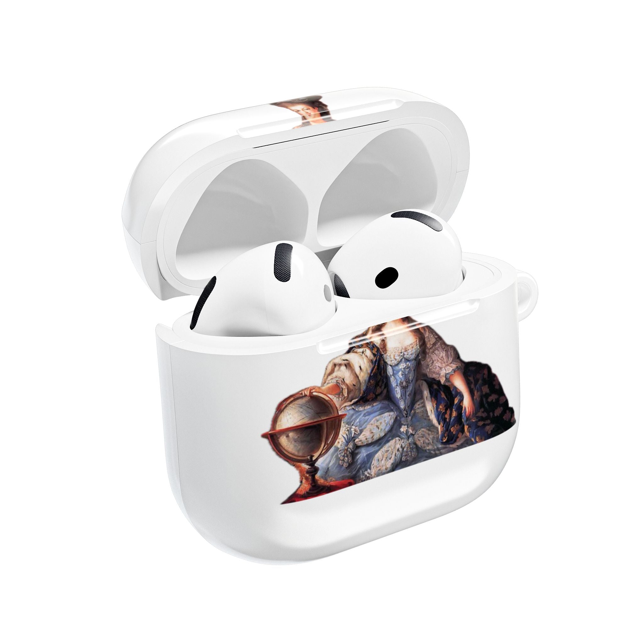 AirPod Case — Vintage Royal Portrait & Imperial Crest Silicone Cover