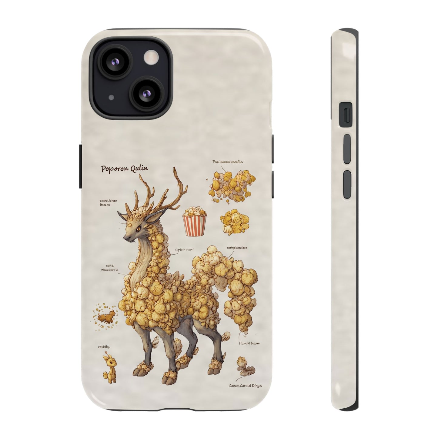 MOUMONS002 Popcorn Quill Phone Case — Cute Popcorn Creature Protective Cover
