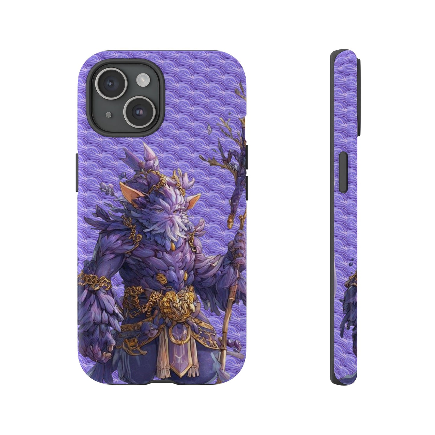 MOUMONS004 Purple Fantasy Warrior Phone Case – "Smoothie Waguizi" Art Protective Cover