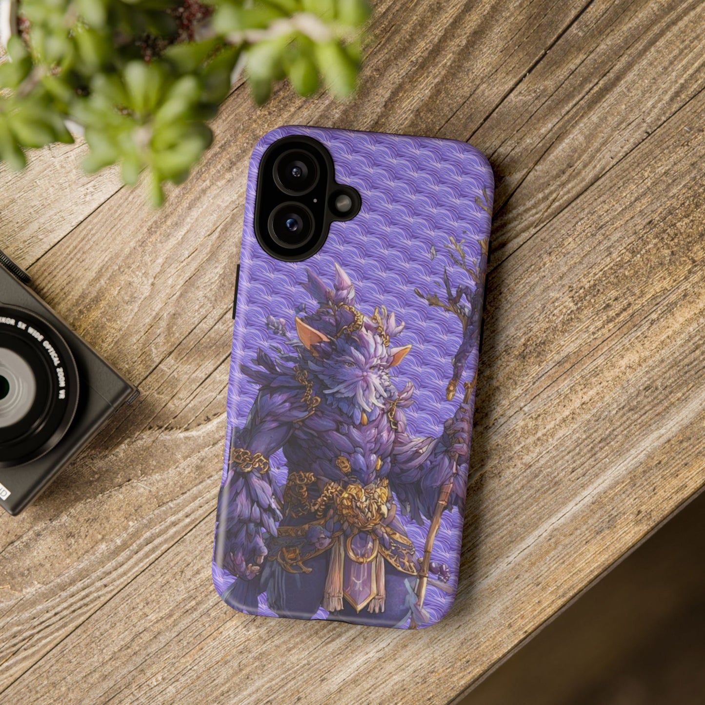 MOUMONS004 Purple Fantasy Warrior Phone Case – "Smoothie Waguizi" Art Protective Cover