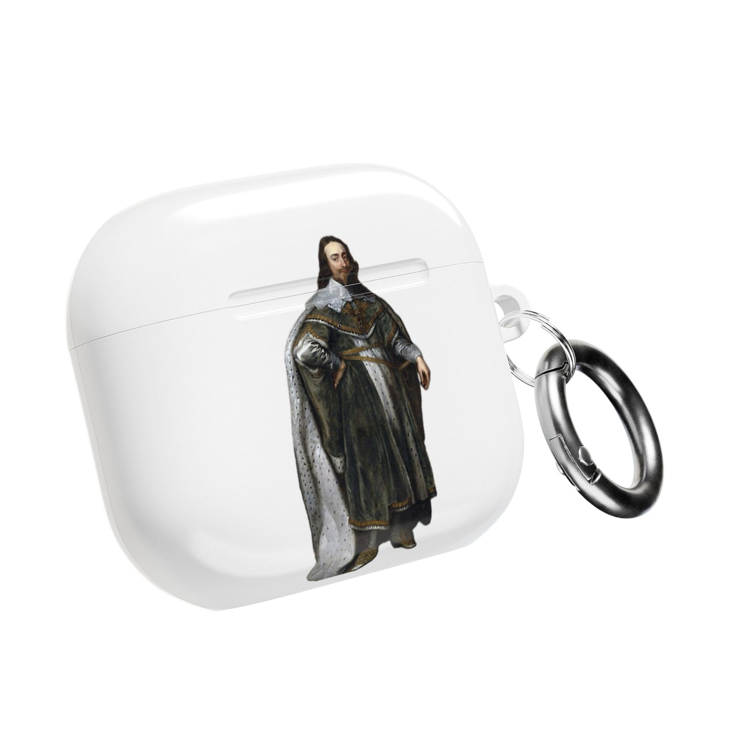 AirPods Case — Vintage Royal Portrait & Coat of Arms Protective Cover