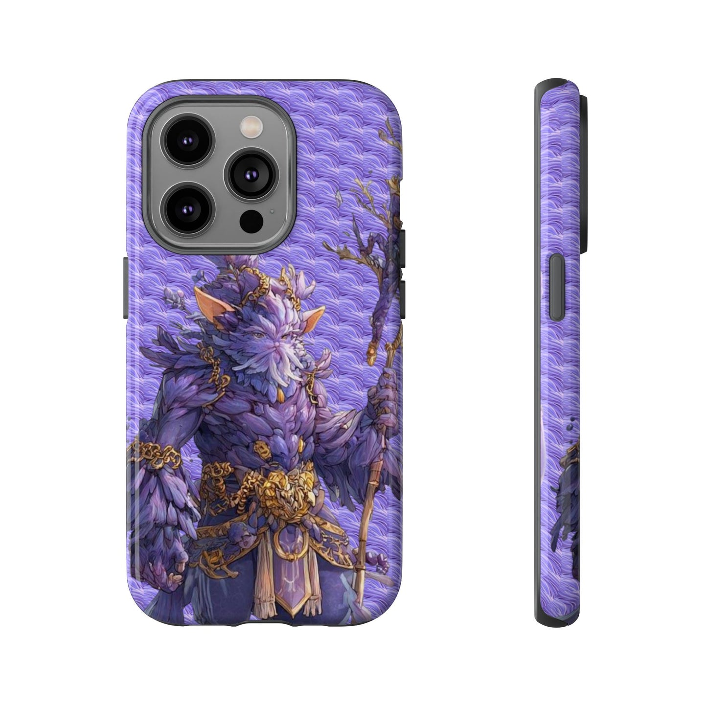 MOUMONS004 Purple Fantasy Warrior Phone Case – "Smoothie Waguizi" Art Protective Cover