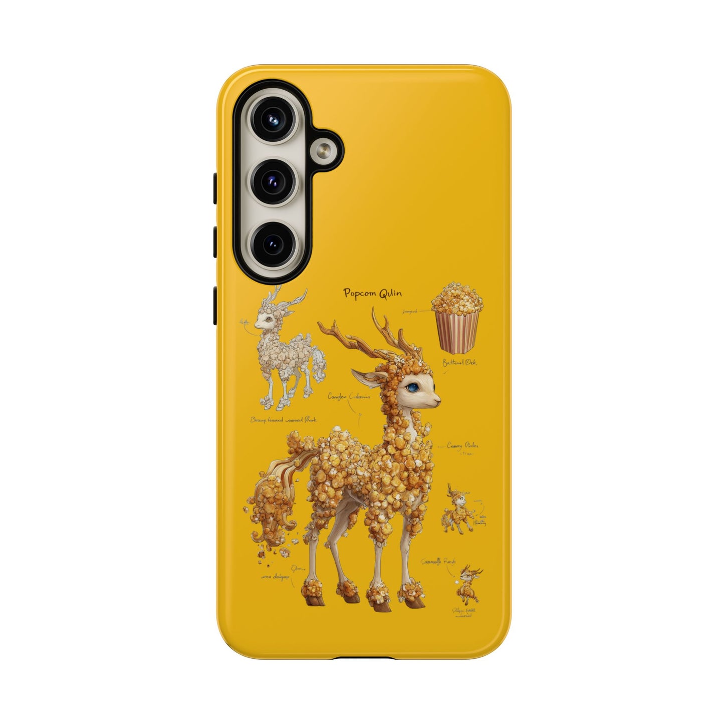 MOUMONS001 Popcorn Deer Phone Case – Cute Kawaii Snack Animal Protective Cover