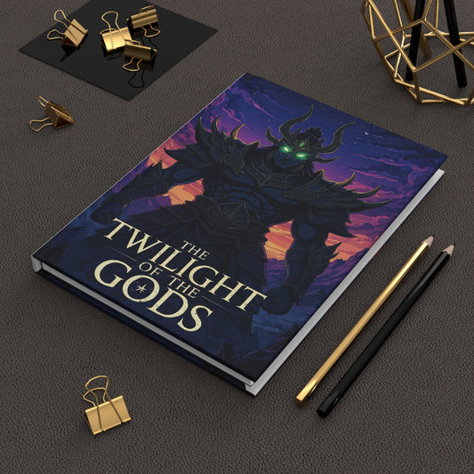 Hardcover Journal — 'The Twilight of the Gods' Fantasy Notebook (Mythic Dark Warrior Cover)