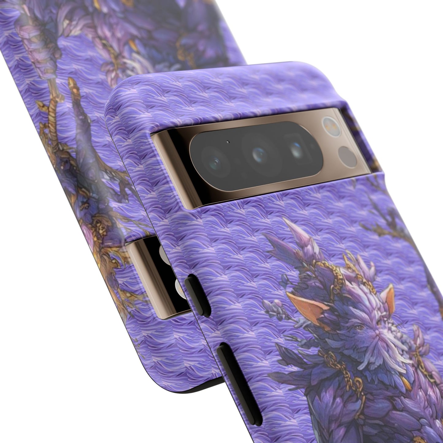 MOUMONS004 Purple Fantasy Warrior Phone Case – "Smoothie Waguizi" Art Protective Cover
