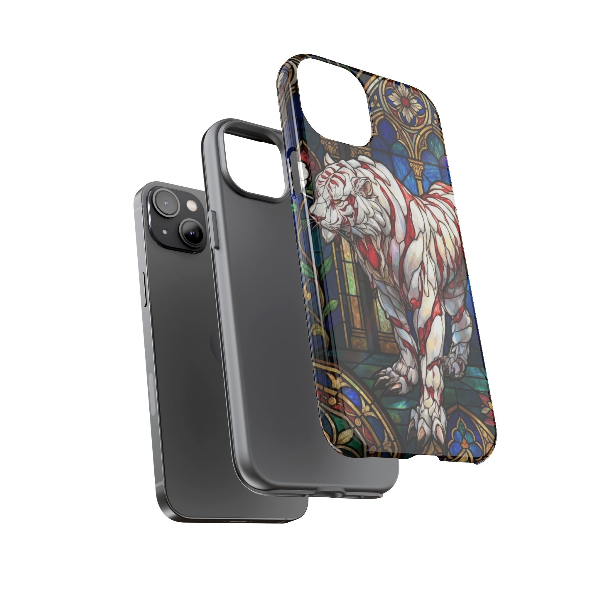MOUMONS0011 special Stained Glass Phone Case — Protective Tough Case with Gothic Cathedral Design