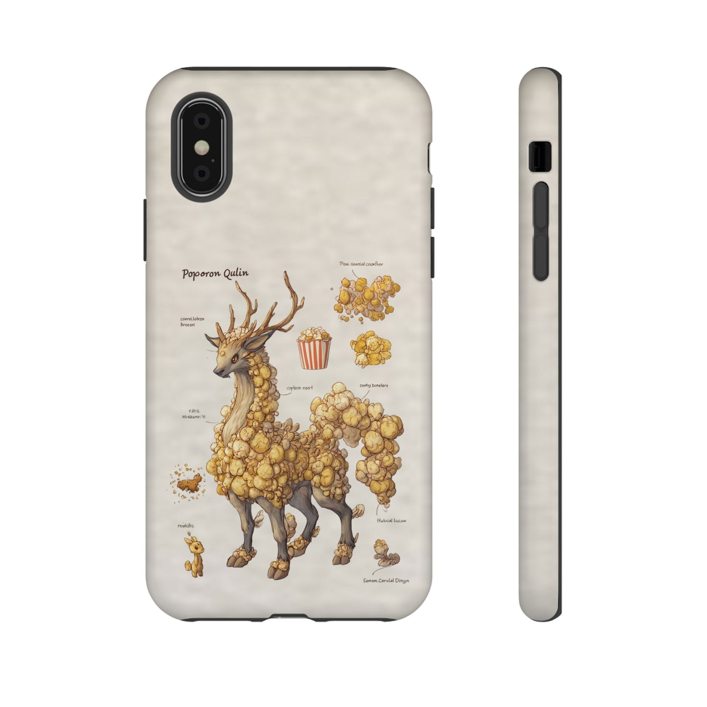 MOUMONS002 Popcorn Quill Phone Case — Cute Popcorn Creature Protective Cover
