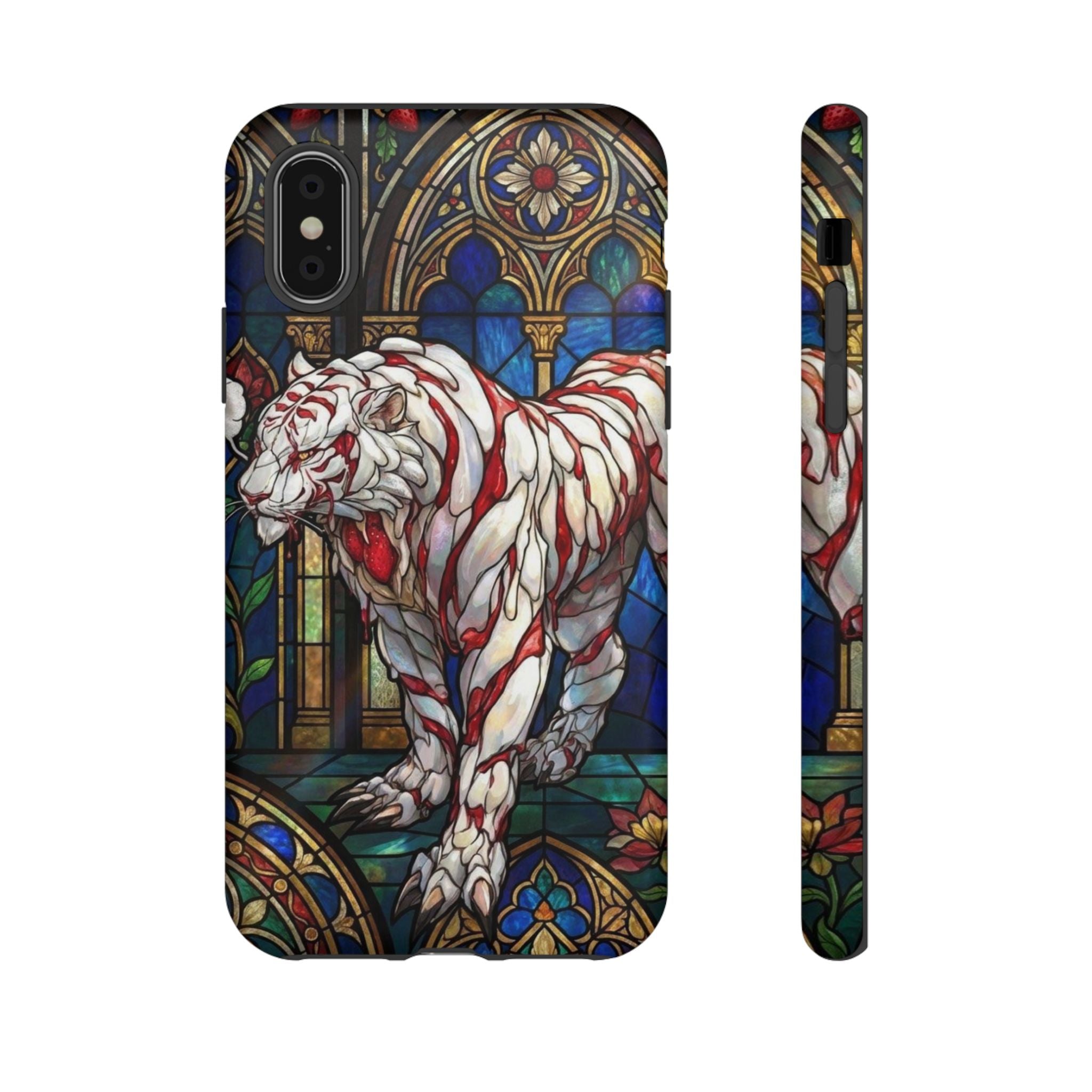 MOUMONS0011 special Stained Glass Phone Case — Protective Tough Case with Gothic Cathedral Design