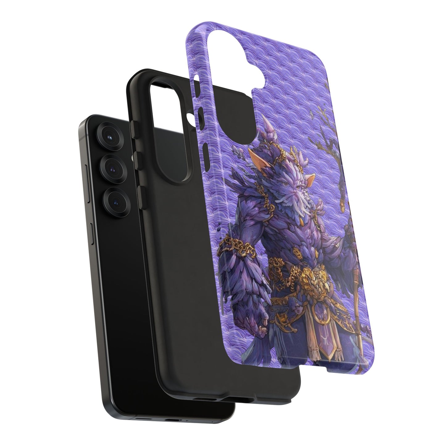 MOUMONS004 Purple Fantasy Warrior Phone Case – "Smoothie Waguizi" Art Protective Cover