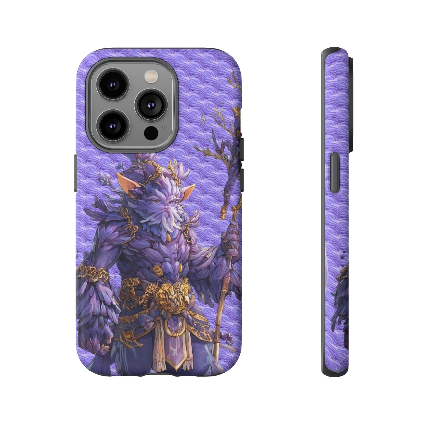 MOUMONS004 Purple Fantasy Warrior Phone Case – "Smoothie Waguizi" Art Protective Cover