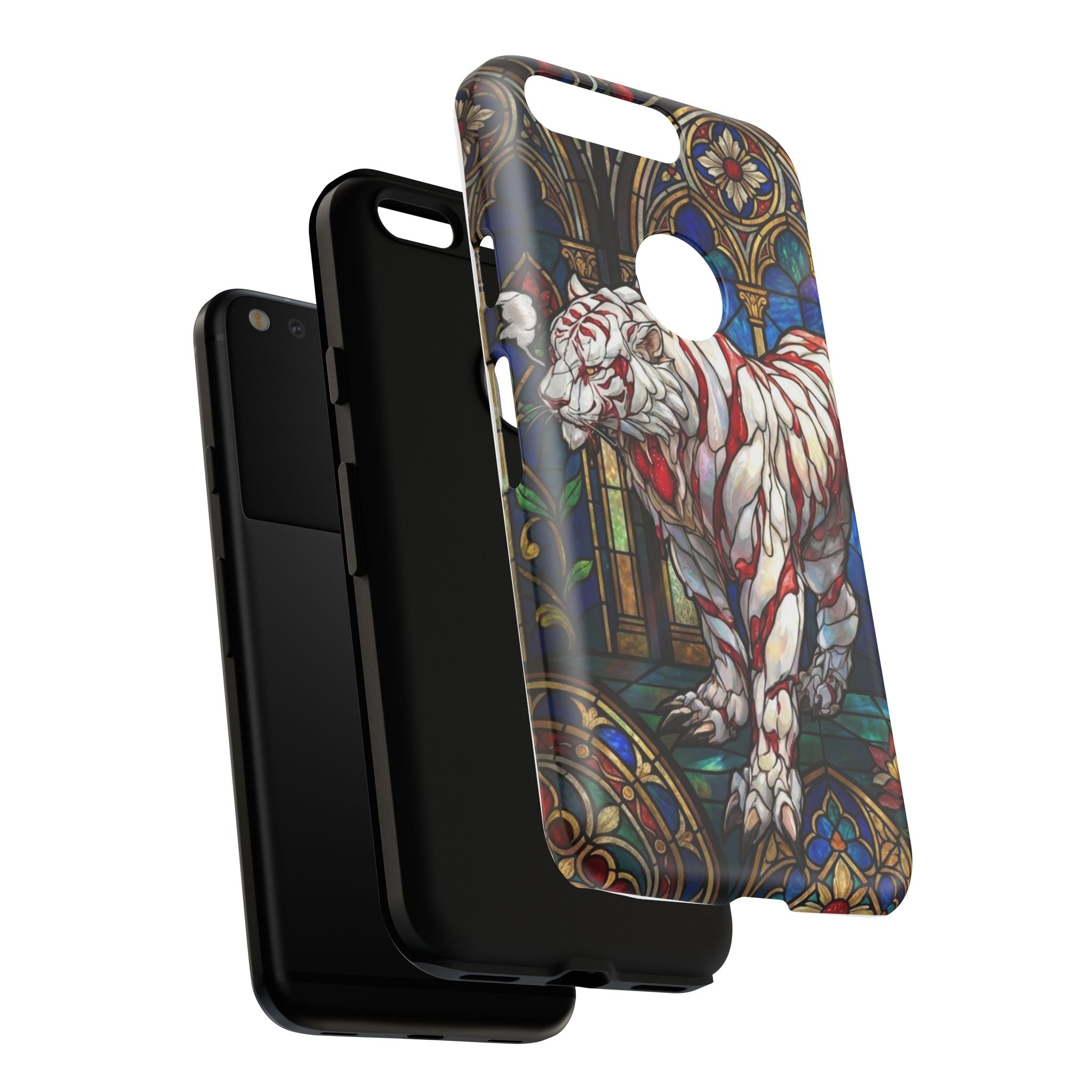 MOUMONS0011 special Stained Glass Phone Case — Protective Tough Case with Gothic Cathedral Design