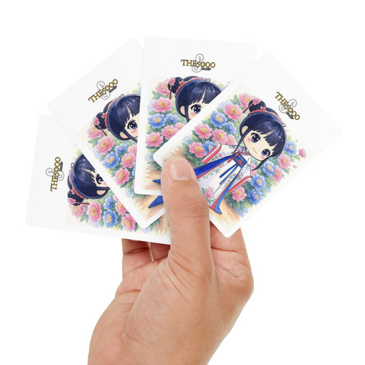 Charming Poker Card Set - Noblewoman of Tang, Gift for Gamers, Game Night Essentials, Card Table Decor, Unique Collectibles