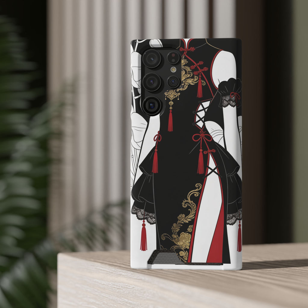 A002 Chinese Traditional Fashion Phone Case with Card Holder