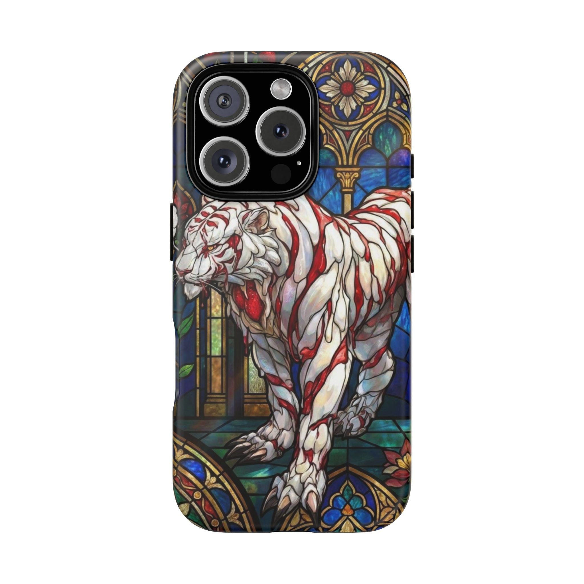 MOUMONS0011 special Stained Glass Phone Case — Protective Tough Case with Gothic Cathedral Design