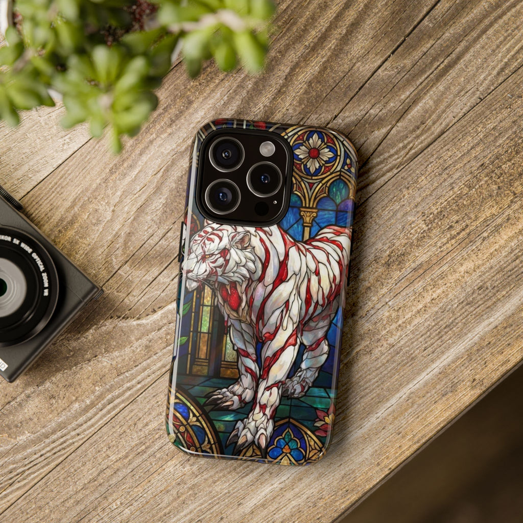 MOUMONS0011 special Stained Glass Phone Case — Protective Tough Case with Gothic Cathedral Design