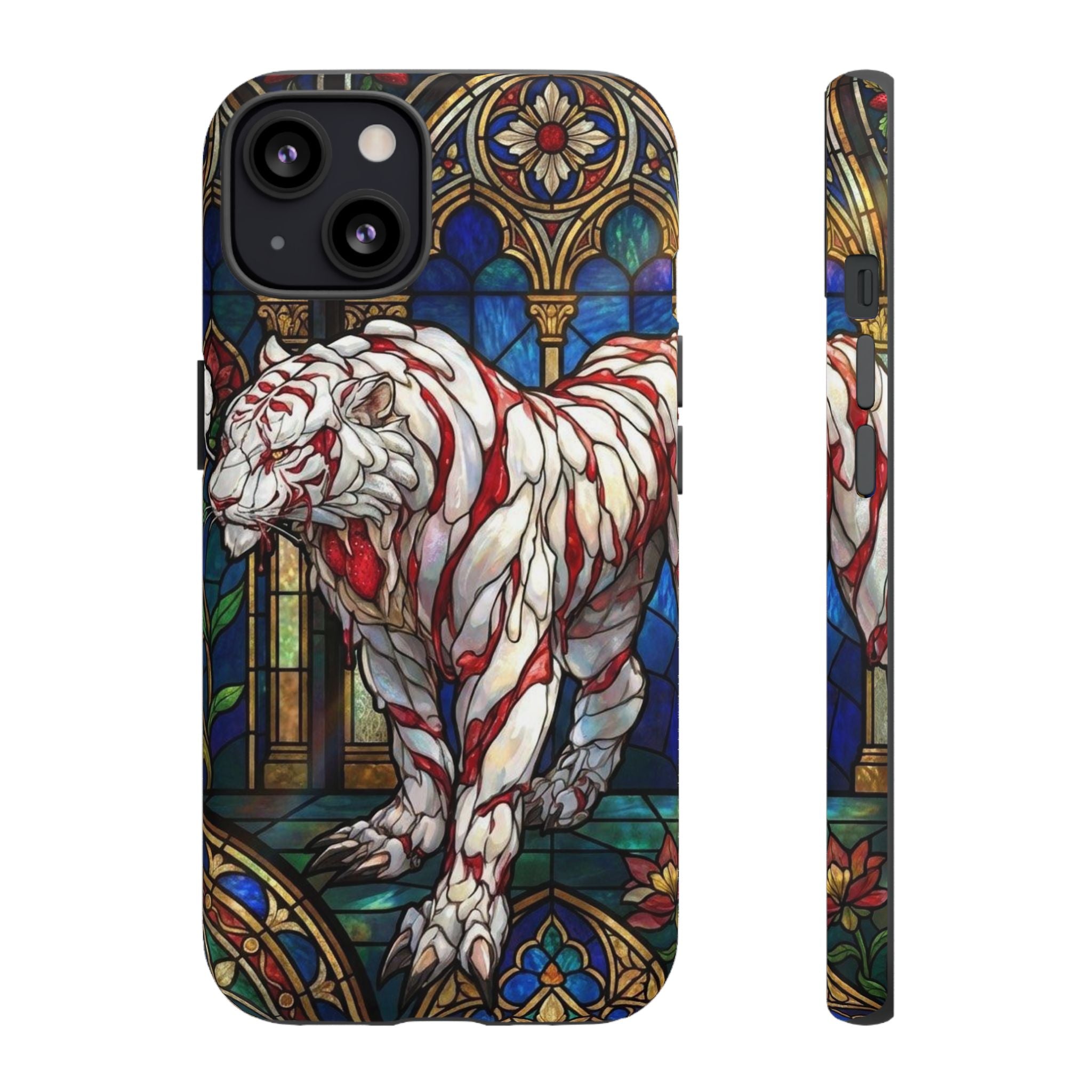 MOUMONS0011 special Stained Glass Phone Case — Protective Tough Case with Gothic Cathedral Design