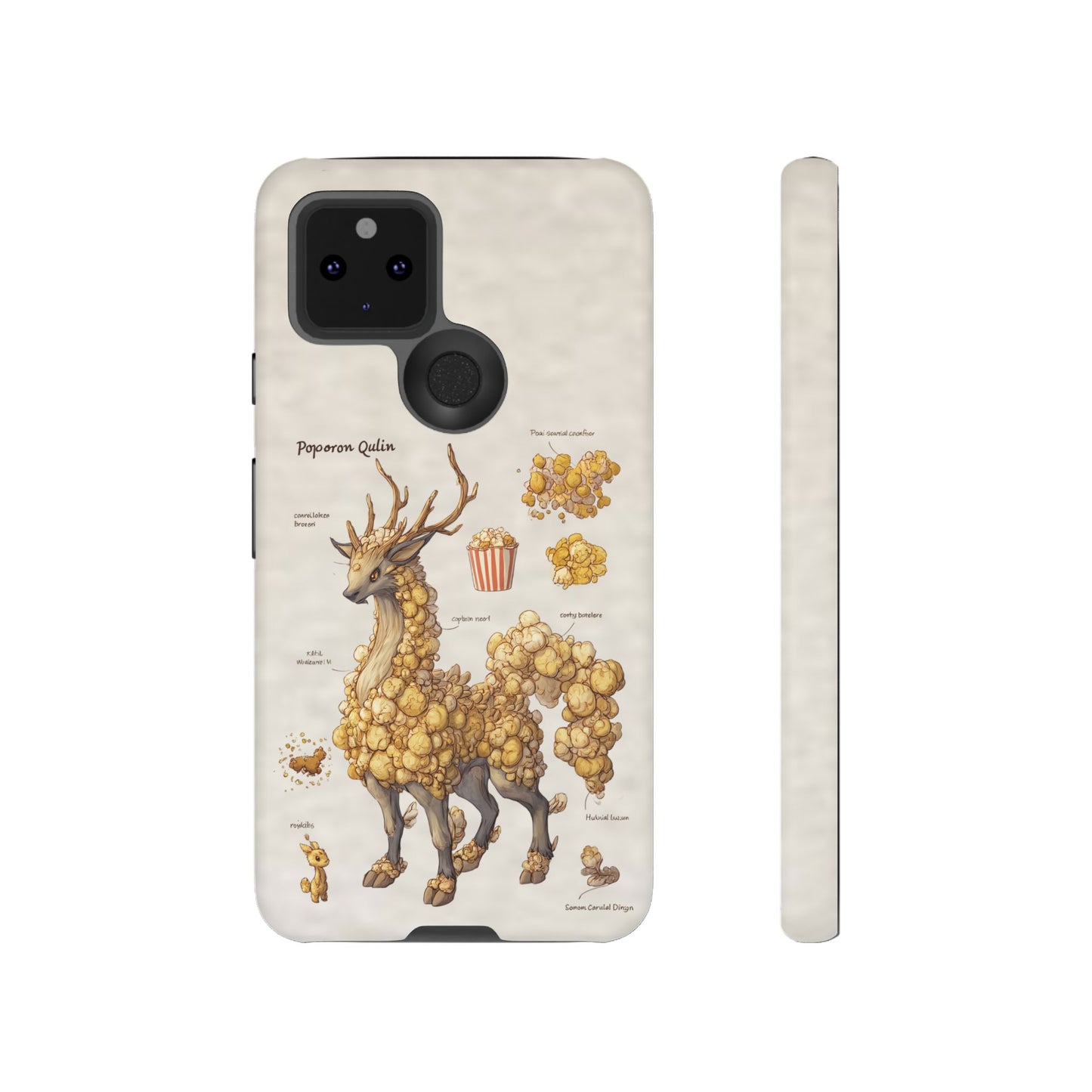 MOUMONS002 Popcorn Quill Phone Case — Cute Popcorn Creature Protective Cover