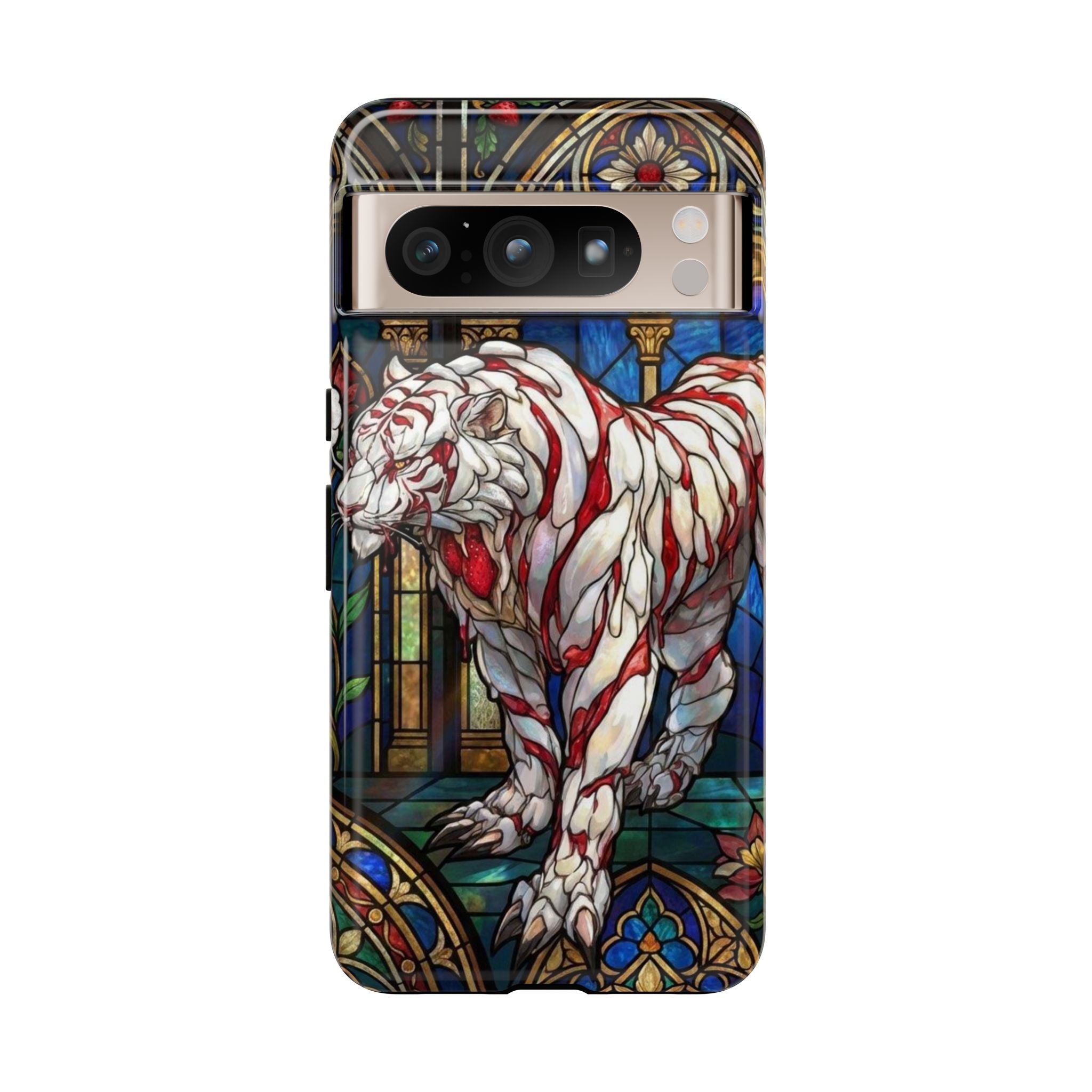 MOUMONS0011 special Stained Glass Phone Case — Protective Tough Case with Gothic Cathedral Design